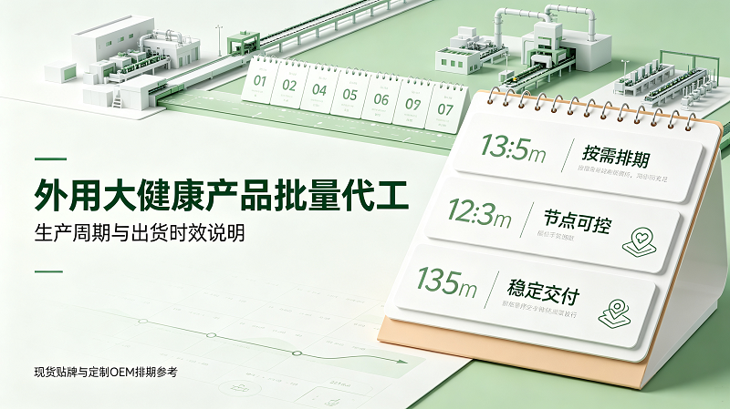 外用大健康产品批量代工生产周期与出货时效说明
