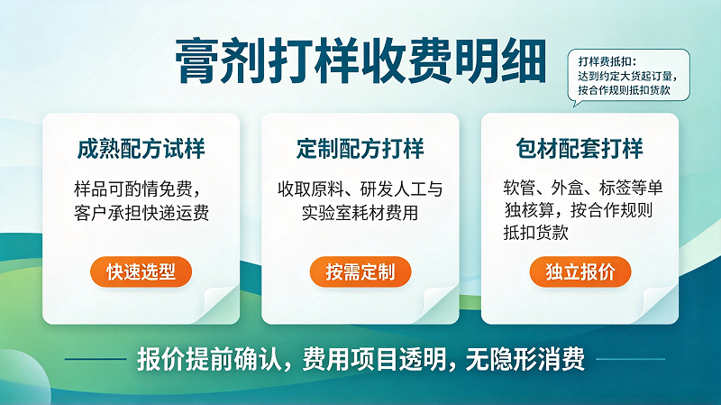 外用膏剂代工厂打样收费明细