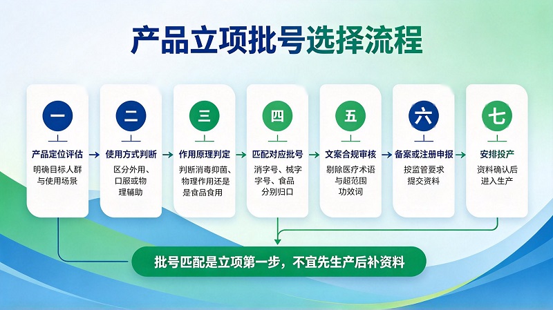 消字号/械字号/食品批号的贴牌代工批号选择流程
