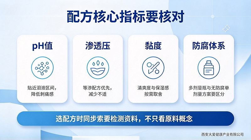 滴眼液OEM配方核心指标